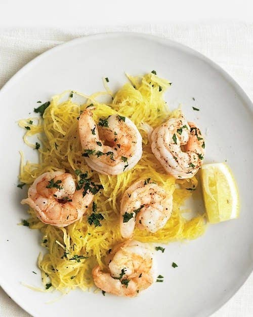 Replace pasta with spaghetti squash! Trusty trick that satisfies every time. Recipe here.