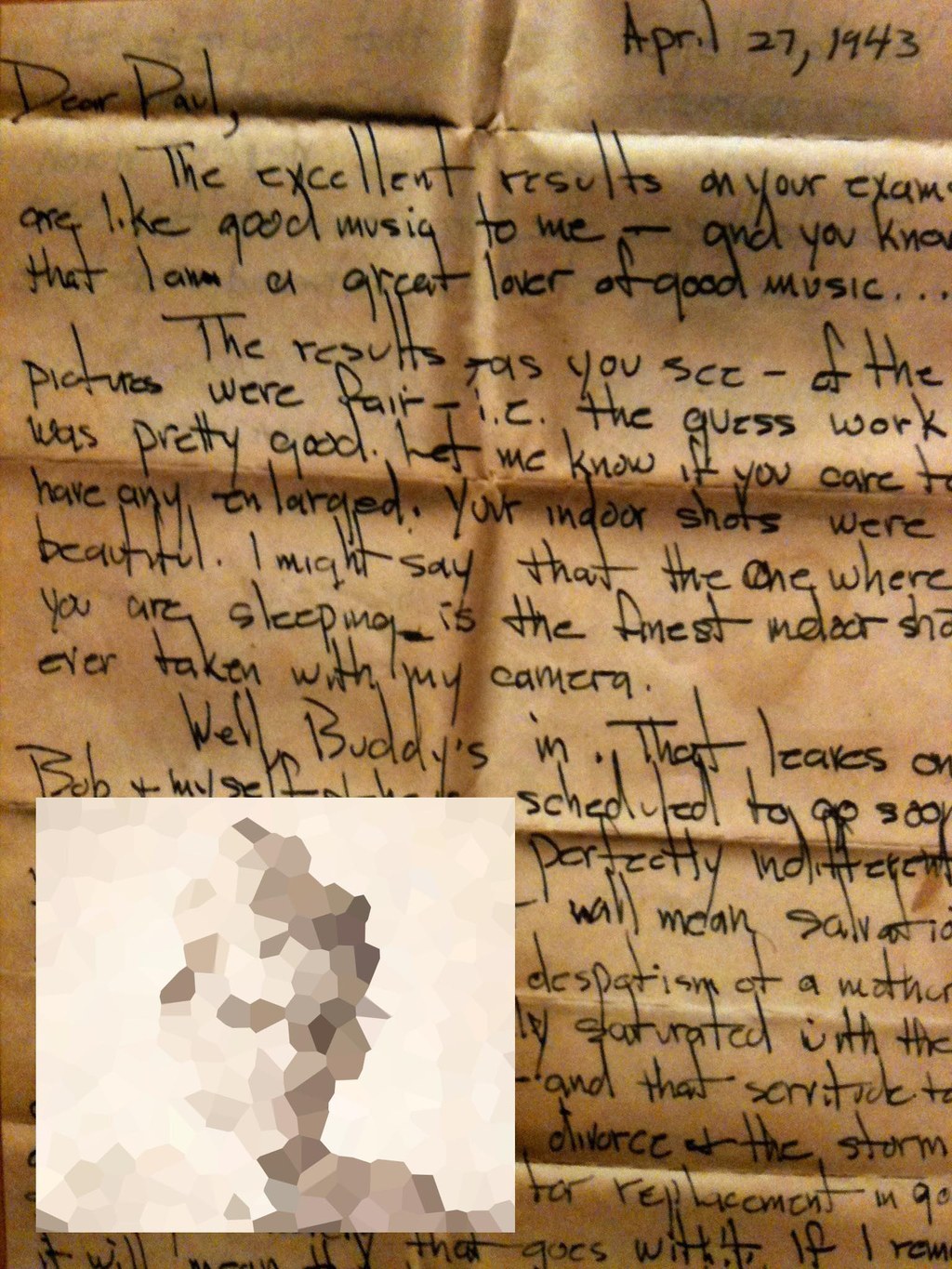 Times are different for Leo. He has no smart phone or Internet. No video games or tablets. But he keeps in touch with his friends, especially Paul Slater, the old-fashioned way: pen and paper. A more complete picture of his life comes into focus from letters he wrote.