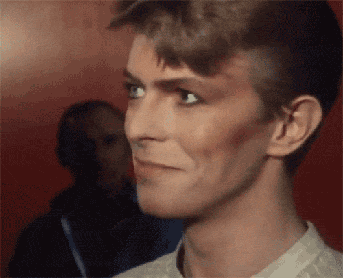 David Bowie isn't all glitz and glamor! For a more understated, natural look, keep your face bare. Except for a little eyeliner, nothing crazy. And a lot of blush. A looooot of blush. Blush doesn't really even count as makeup. Cheekbones are very important.