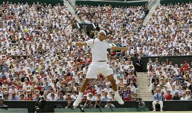 A final masculina de Singles em Wimbledon, Inglaterra.  8 de julho de 2007.