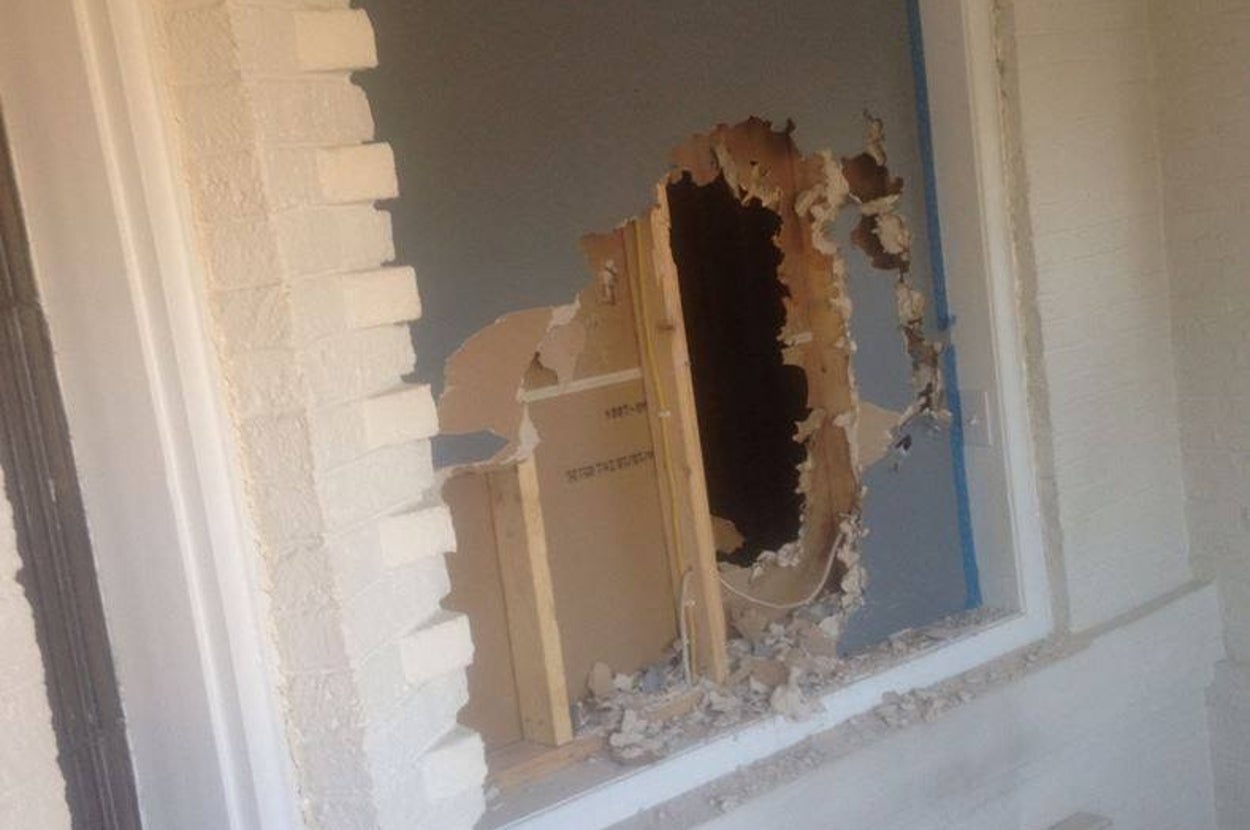 Smashed Wall Entry A Drunk Notre Dame Student Smashed Through The Walls Of A Local Spa And ...