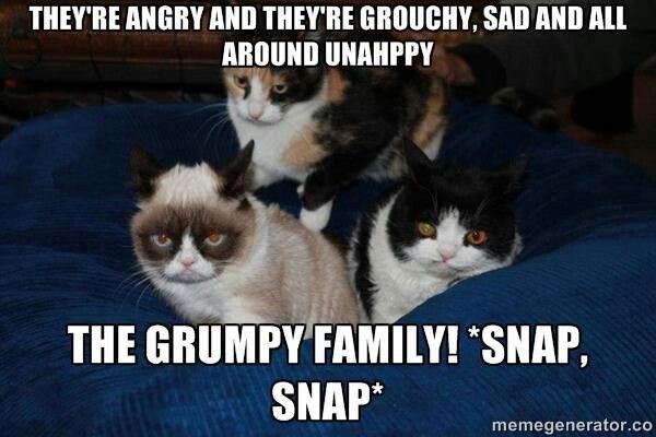Nothing brings a family closer together than spending time with a cranky writer. This is a personal favorite mine too since my daughter weighed in on one of my recent habits.