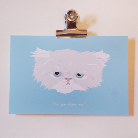 The card says, "are you kitten me?"