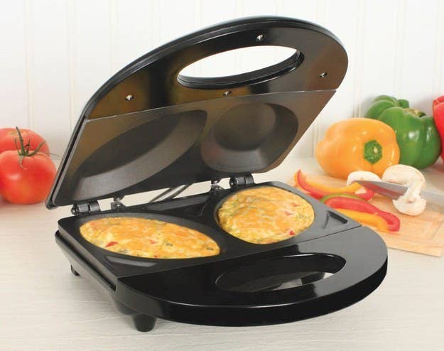 Thank you, cool omelet thing. Also, you can pretend the omelets are little egg footballs. Buy it here for $22.47.