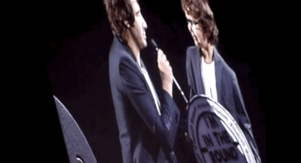One of the lucky fans he picked to sing with him at a concert turned out to be his Mini Me.