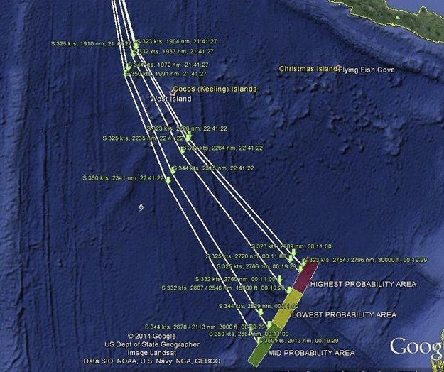 Search Area Where Pings Heard Not The 