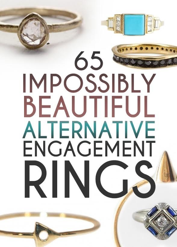 Non diamond engagement rings etsy