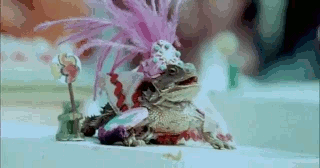 Lizard parade leader/shaman