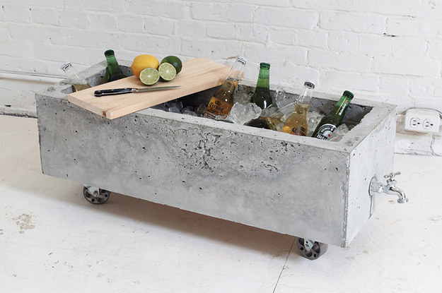 A DIY Concrete Ice Chest Perfect For Your Summer Festivities photo pic