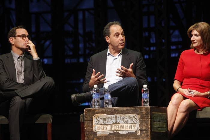 Chegg CEO Dan Rosensweig on an advertising panel in April 2012.