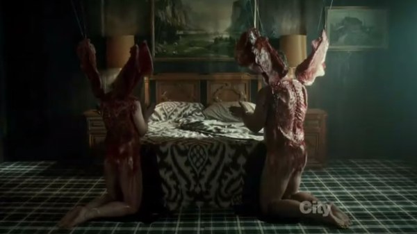 A vigilante poses his criminal victims as angels while he prepares to become one. After this, I think he might find the pearly gates locked. From season one, episode 5 titled "Coquilles."