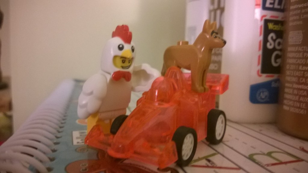 Chickenguy cheers him on.