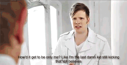Even if you don't like Fall Out Boy, you can get with their lyrics. The whole thing is really about sticking to your guns and believing in yourself. Check yourself before you wreck youself homies.