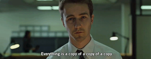 Tyler Durden is revealed to be the same person much earlier in the book. Palahniuk said himself, "I was sort of embarrassed of the book, because the movie had streamlined the plot and made it so much more effective and made connections that I had never thought to make."