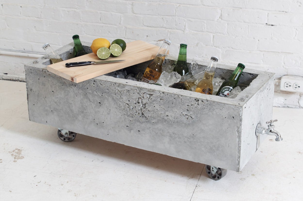 A DIY Concrete Ice Chest Perfect For Your Summer Festivities