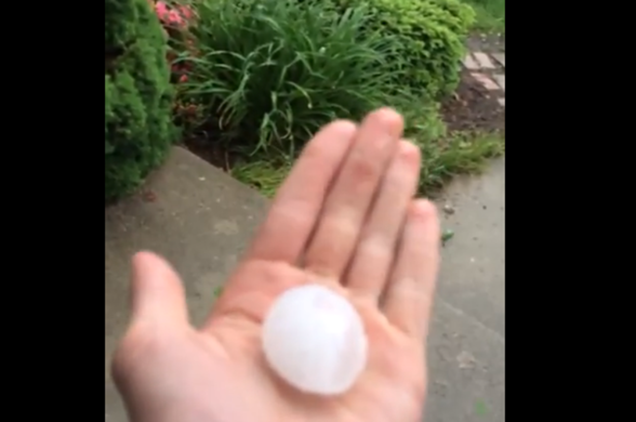 In This Insane Video Of A Hail Storm, It’s Literally Raining Golf Balls