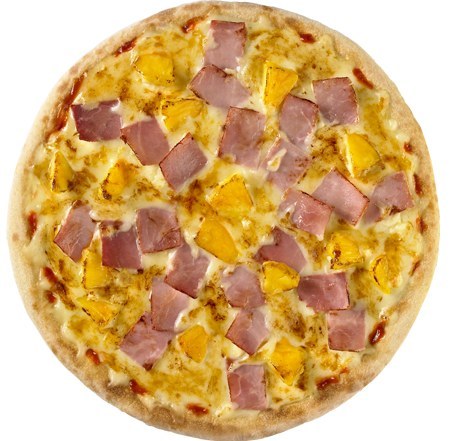 Ingrédients : sauce tomate, extra mozzarella, jambon, ananas.Non. Je suis désolée, mais l'ananas n'a rien à faire dans une pizza. Je ne sais pas qui a lancé cette mode mais c'est du plus mauvais goût.