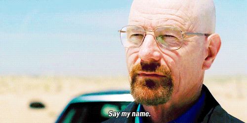 When to use: after you've given yourself a new pseudonym or complicated new nickname.