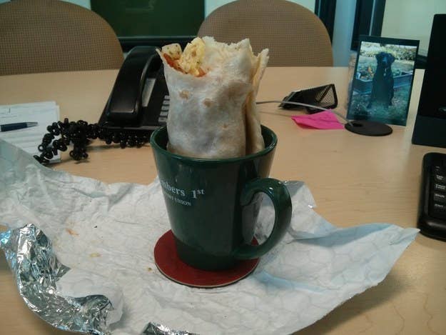 The only ~ real ~ way to eat a burrito.