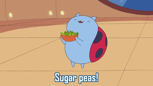 Well, he was excited about the sugar peas anyways. Turns out all they were covered with some unknown microorganism, a virus from outside the Space-Time Calliope!
