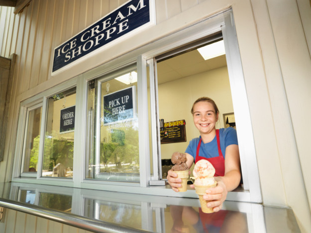 ice cream shop employee!