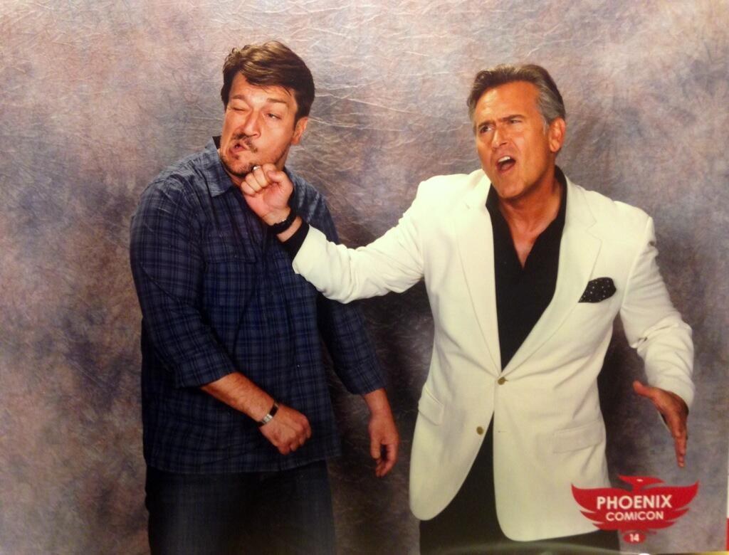 Nathan Fillion and Bruce Campbell doing what they do best. Being fucking amazing.