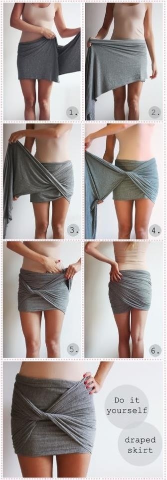 No sew shop wrap around skirt