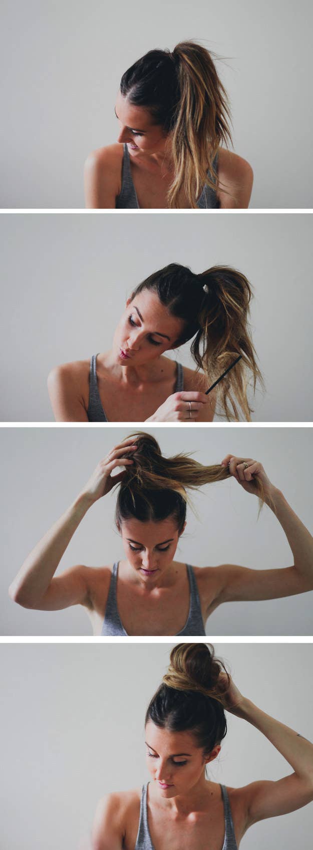 So easy, You can use your fingers to backcomb if you don't have a comb at the beach!