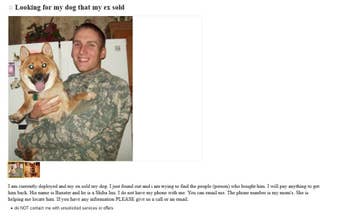 This Deployed Soldiers Dog Was Sold By His Girlfriend And