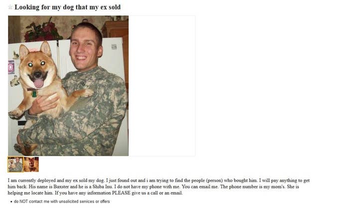 This Deployed Soldiers Dog Was Sold By His Girlfriend And