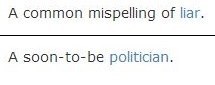 Related words: court, jew, liar, money, politician