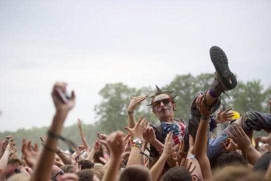 It wouldn't be a festival without some good old crowd surfing.