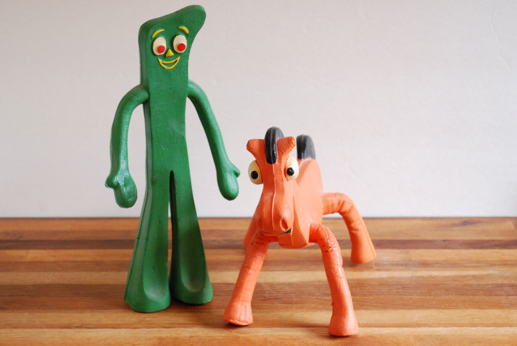 During the 1980s Gumby had a huge revival, and this stretchy/posable figure...