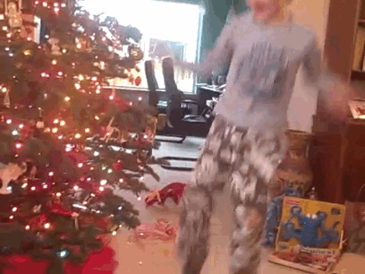 The holidays can be stressful for adults, but watching your kid act like this makes it impossible to be a Grinch.