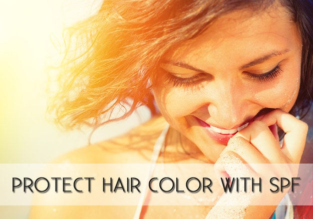 Protect hair color with an SPF leave-in conditioner.