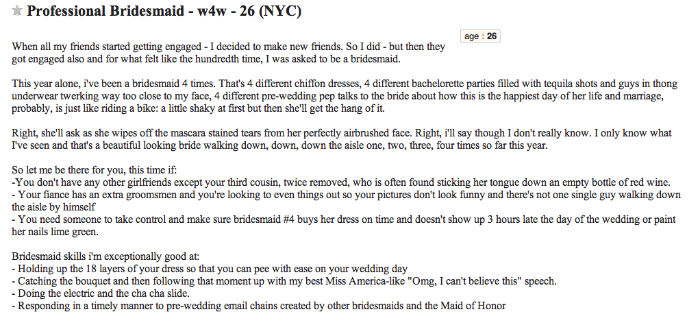 Craigslist Ad Written By A 