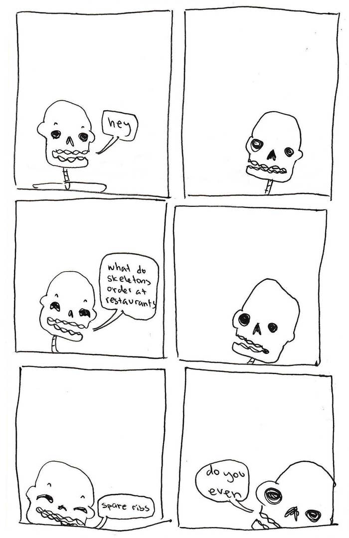 Skeleton dating jokes