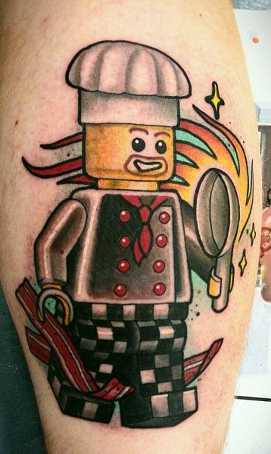 32 Lego Tattoos That Will Thrill Your Inner Child, image size:900x1508
