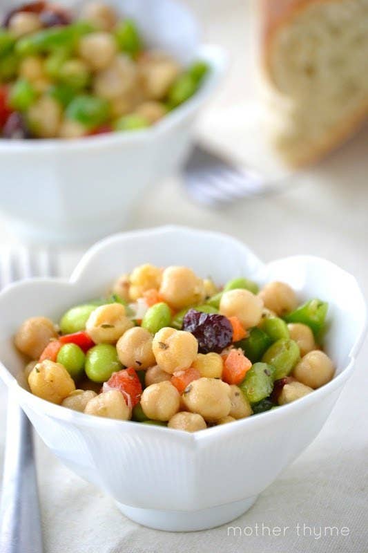 Serve this as three large bowls, instead of 4-6 small ones, and you'll get 18+ grams of protein in each. Recipe here.