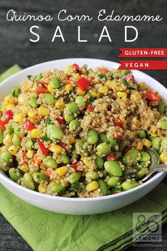Unfortunate is the vegan who forgets about the mighty power of corn (16 grams of protein in every single cup!). Recipe here.