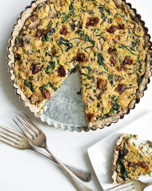 You'll need a double serving here, but that's fine because it's delicious (and who only eats one slice of quiche anyway?) Recipe here.
