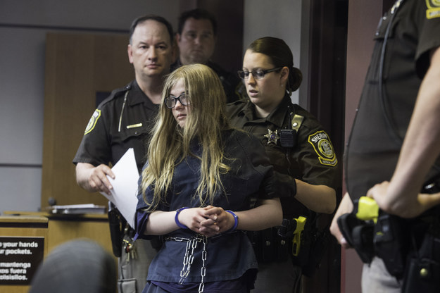 Morgan Geyser in court after the May stabbing.