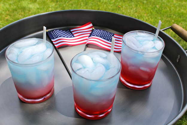 Nothing screams "I am proud to be an American" more than a red, white and blue clad patriot who's three shots deep. With or without the booze, this punch is perfect for celebrating the land of the free.