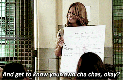 OK, so this is where it gets hard. Because there's Sophia, who is a fantastic character. And then there's LaVerne Cox, the phenomenal woman and activist. If I could rank LaVerne Cox instead of Sophia, she'd be #1 on this list. But alas, I have to rank Sophia. And we didn't see that much of her this season. But her sex ed anatomy lesson was so great.