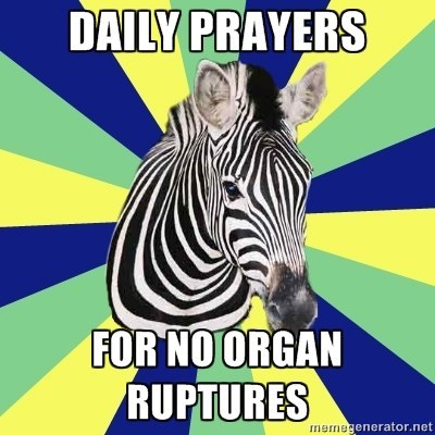 you might be a zebra.