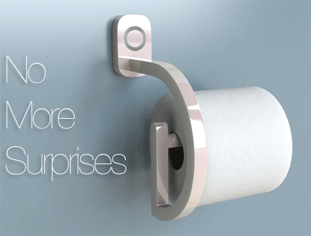 RollScout will save you from ever getting stuck in the bathroom again by sending you an email or text the minute you're out of toilet paper. It will also emit a bright light warning your guests of the T.P. situation before they sit down.
