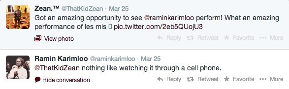 Ramin brings the shade and it is epic.