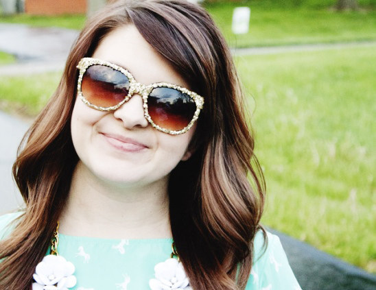 Glitter embellished shades means you'll be catching (and reflecting) all kinds of rays.