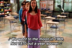 "We went to the moon in 1969. That's when they made a landing that was lunar."