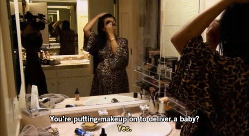 Giving birth? Better grab that concealer...